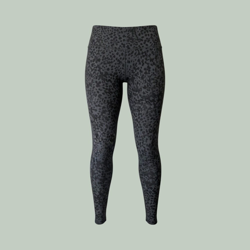 Old Navy Active Leggings XL Black Gray Leopard Go-Dry High Rise Yoga Pants